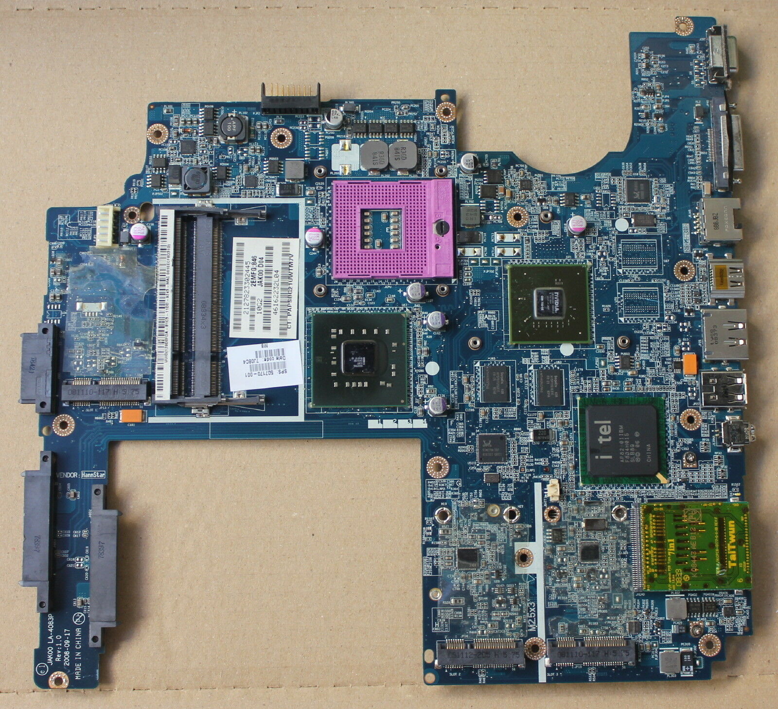 Board, motherboard, HP pavilion dv7 jak00 la-4083p, 507170-001, Intel HP Pavilion , DV7 Series Motherboard